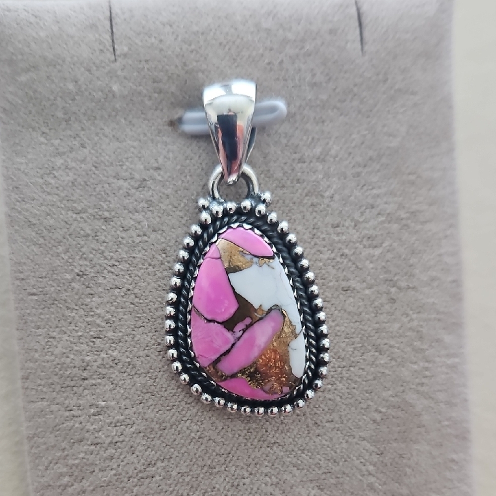 Cotton Candy Turquoise Pendant #4